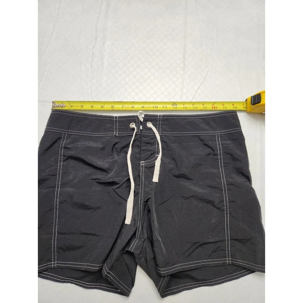 Tommy Bahama Swim Shorts Mens Large Black Solid Nylon Board Shorts TWS25101C